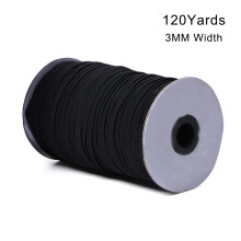 Cordón elástico duradero y elástico, lavable a máquina, excelente elasticidad para manualidades de costura, cintas para el cabello y mascarillas.