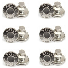 No Sew Jean Button Replacement Kit Adjustable Pants Buttons Tool Free Firm Adjuster High Quality Metal Card Slot Design Removable Reusable For Shirts