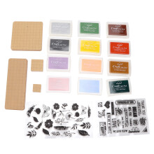 Blocs de tampons acryliques transparents et robustes, avec lignes de positionnement faciles pour le scrapbooking et les loisirs créatifs, prise en