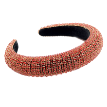 Feestelijke hoofdband met juwelen, elegant en comfortabel ontwerp, fluwelen haarband met kristallen voor dames, gewatteerd accessoire met