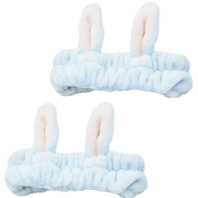 Spa-Haarreif mit Hasenohren, flauschiges, elastisches Haarband für Damen und Mädchen, superweich und vielseitig einsetzbar für