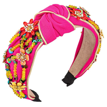 Stijlvolle knooptulband voor dames, kanten haaraccessoire met strassversiering, comfortabel en elastisch ontwerp, perfect voor dagelijks gebruik en