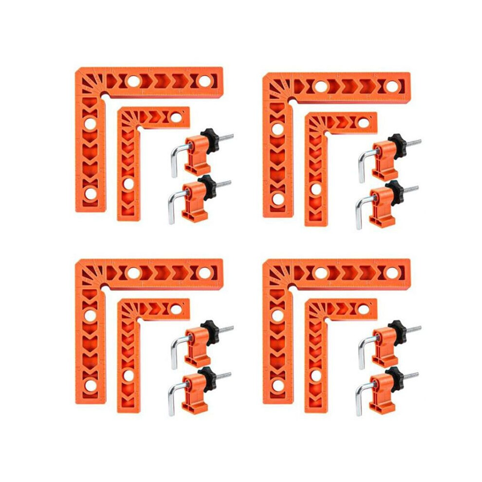 90 Degree Right Angle Auxiliary Positioner 4Inch Woodworking Tool Plastic Square Square Holder, 3Inch 4Inch, 16Pcs 4711947120602