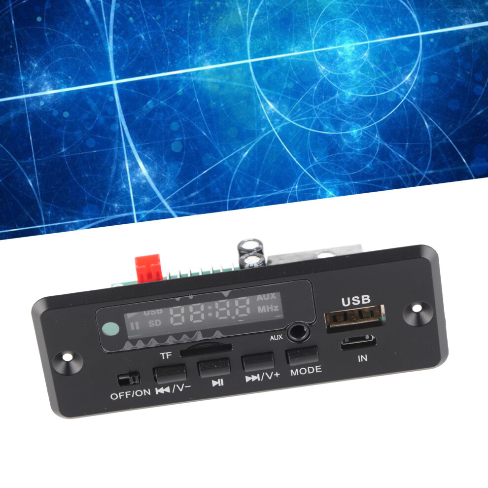 12V Mp3 Decode Board With Aux, Usb & Sd Card Slot, Black 9391377266764