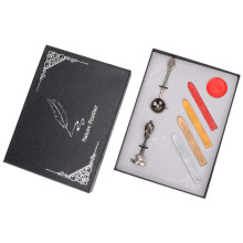 Vintage Romantic Style Quill Pen Antique Feather Dip Pen Set Luxury Gift Set Stainless Steel Nib Elegant Appearance Hand Made Natural Feather