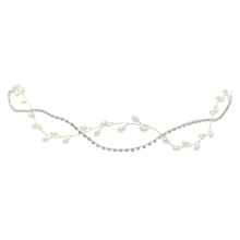 Naturinspirerat eleganshårband, metallblomma med strass för damhår för bröllop, framhäver temperament med tillbehör till speciella tillfällen