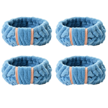 Douchehoofdband met strik voor dames, huidverzorgende hoofdband en absorberende polsband set voor dagelijkse wasbehoeften
