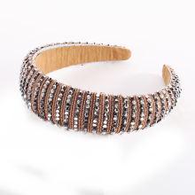Luxuriöses Samt-Haarband mit angenehm weichem Futter, Strass-Haarreif mit Polsterung und funkelndem Kristall-Design für Damen