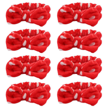 Doppellagige Haarbänder aus Korallensamt mit Schleife, ideales Geschenk für Frauen mit süßen Schleifenknoten, weiche, elastische Haaraccessoires
