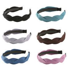 Antislip haarband met tandenmotief, brede elastische gevlochten haarband in vintage stijl voor vrouwen en meisjes (6 stuks)