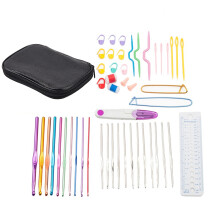 Ensemble de crochets en aluminium, poignée ergonomique pour une utilisation confortable, pointe lisse évitant d'accrocher le fil, outils légers et