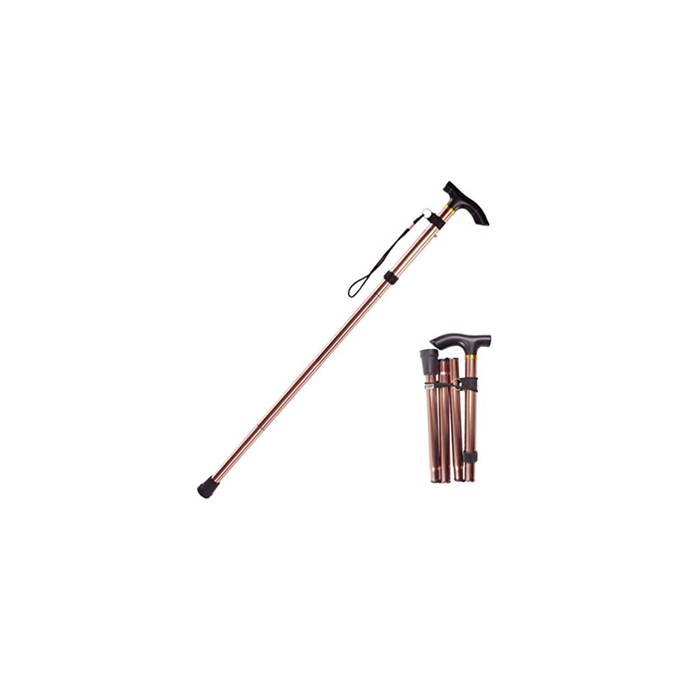 Adjustable Folding Walking Cane for Elderly with Ergonomic Soft Grip and Lightweight Aluminum
