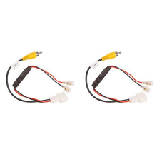 2Pcs 4 Pin Car Reverse Camera Retention Wiring Harness Cable Plug Adapter Connector Fit for