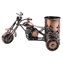 Modellino di moto retrò, opera d'arte in ferro realizzata a mano, regalo di compleanno unico per motociclisti, statuetta vintage in metallo a forma