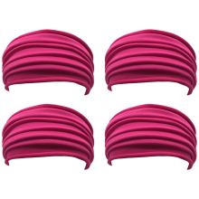 Modisches, satiniertes Stirnband, breites, dehnbares Sport-Bandana für Yoga, verbessert Ihr Workout mit schützendem Stil (Elegantes Design, Schwarz)