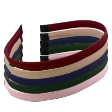 Flexibele satijnen haarbanden van plastic voor meisjes en vrouwen, 1,1 cm breed, antislip haarband van hoogwaardig imitatieleer, diverse matte