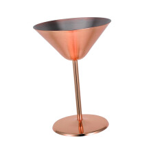 Stainless Steel Martini Glass Unbreakable Metal Cocktail Cup with Smooth Polished Finish for Bar Party
