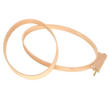 Bastidor de bordado DIY em madeira com parafuso de cobre banhado a ferro, ferramenta oval para costura manual, ideal para trabalhos manuais com