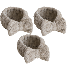 Beauty Haven Pannbandsset, Mjukt & Bekvämt Mikrofiber, Söt Rosettdesign för Ansiktsvård och Mer, Lämplig för Spa, Sport, Yoga, Ansiktstvätt