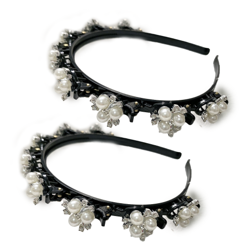 Tiara Boho com Pérolas de Cristal, Tiara com Pérolas e Strass, Tiara Trançada Brilhante com Zircônias, Tiara Dupla com Torção, Pérolas