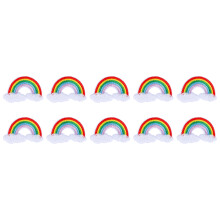 DIY-Accessoire Regenbogen-Design Gestickter Aufnäher Stoffapplikation Aufbügelbarer Aufnäher Kinderkleidung Dekoration Applikation Gesticktes