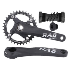 Bike Crank 170mm Hollow Integrated Crankset Narrow Wide Chainring Aluminum Alloy ModelB for Road Cycling Outdoor Riding