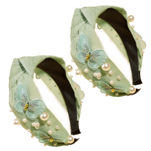 Sprankelende parelknopen haarbanden, een elegant mode-item met luxe, geknoopte versieringen voor comfortabel dragen op het werk, naar dates, gala's,