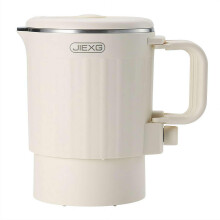 304 Stainless Steel Multifunctional Collapsible Electric Cooker Pot 0.8L Capacity For Tea And Coffee White UK Plug