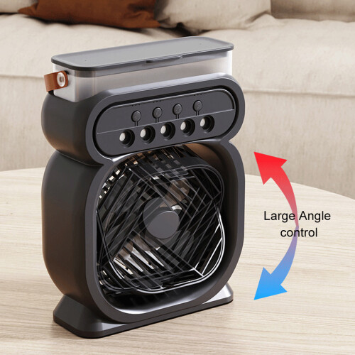 (white) Removable Mask Mini Air Cooler With LED Night Light Three Speed Hot 2