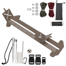 Kit completo per la creazione di braccialetti con paracord, accessori completi: dima per paracord con punte e lime per portachiavi e collane, facile
