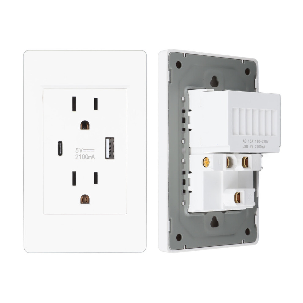 Etl Listed Wall Outlet With Smart Protocol Recognition, Safety And Durability Design Using Fire-Resistant Materials, Quick & Easy Installation In 9009791765410
