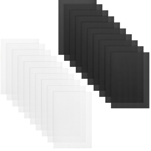 20Pcs White Black 0.5mm Printable PVC Mesh Sheets PVC Net Sheets