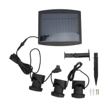 Kit pompa a pannello solare ad angolo regolabile, pompa ad aria ad energia solare per acquari e piscine da giardino, sistema di illuminazione con