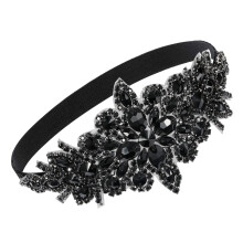 Elegante e alla moda, speciale cerchietto con fascinator, accessorio per capelli da sposa compatto e leggero con strass di cristallo, stile vintage
