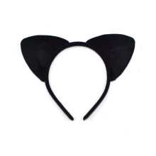 Cute Hairband for Girls and Women, Flexible Headband with 3D Cat Ears Design, Durable Cosplay Headwear for Halloween Costume Accessories, Handcrafted