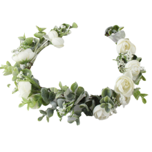 Süßer, eleganter Blumenkranz, perfekt für jedes Kleid und jeden Anlass. Vielseitiger Haarschmuck mit Fliederblüten, florales Haarband mit Grün