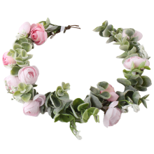 Fotograferingsrekvisita för gravidfotografering, bohemisk blomsterkrona med lila höstblommor, konstgjord babyandningskrona med grönska, handgjord