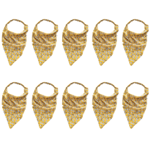 Lenço de cabeça triangular feminino, lenço boho com elástico para cabelo, bandana floral em chiffon, estilo vintage, versátil para o cabelo.