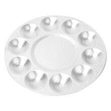 Verfpalet, rechthoekig plastic verfpalet voor kunstenaars en studenten, aluminium mengbak met glad oppervlak en efficiënte kleurscheiding.