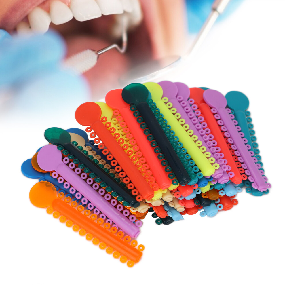 Dental Orthodontic Ligature Ties 40pcs Colorful Plastic Elastic Ties for Braces