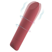 Bullet Vibrator for Women Waterproof Quiet 10 Modes Silicone Mini Massager for Back Foot Relaxation Red
