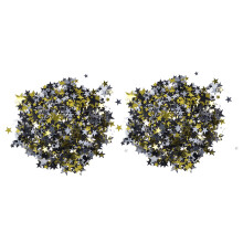 Coriandoli impermeabili a forma di stella, glitter dorati, stelle in lamina metallica, materiale ignifugo, coriandoli riutilizzabili a forma di