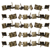 Clavos cuadrados para sofás para proyectos de tapicería, tachuelas decorativas para muebles en hierro tono bronce antiguo para detalles de marcos