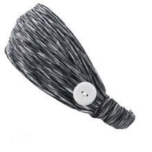Diademas suaves estilo boho con efecto desgastado y teñido espacial, material de alta calidad, gorro deportivo antideslizante con botones para