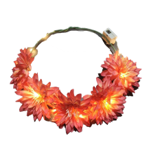Radiant Flower Halo, LED 发光花环 For Nighttime Events, Multi-color Design, Adjustable Ribbon, Perfect For Mardi Gras 派对用品 And Home Decor