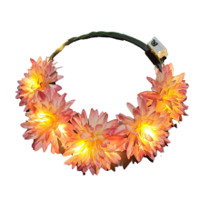 Stijlvol festivalaccessoire, LED-bloemenkroon voor dames, comfortabele lichtgevende hoofdband, duurzaam plastic, perfect voor muziekconcerten.
