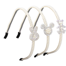 Perfect cadeau: parelhaarbanden, gemaakt van duurzaam materiaal, voor vrouwen en meisjes. Glanzende haarbanden met strass-steentjes, geschikt als