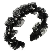 Eleganta håraccessoarer, flexibelt plastpannband, knutet hårband för kvinnor, bekvämt slitage, unik gotisk modeaccessoar för cosplay, Hallo