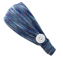 Bandă de susținere sport antiderapantă din material elastic, material respirabil care absoarbe umezeala, bentițe reglabile cu nasturi pentru