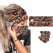 Elastische Haarbänder für Damen, schweißabsorbierende Boho-Stirnbänder, modisches Haaraccessoire, breites, dehnbares Stirnband mit Mundschutz,